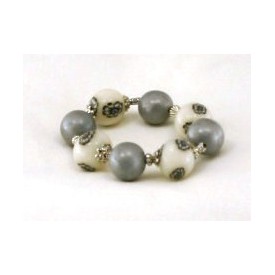 Bracelet perles boules Gwenn - sur fond transparent