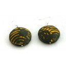 Boucles d'oreille Astrid - veinage jaune