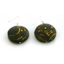 Boucles d'oreille Astrid - veinage jaune