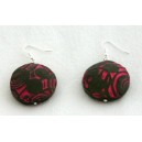 Boucles d'oreille Astrid - veinage rose