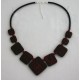 Collier perles structurés Ingrid rouge