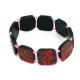 bracelet perles structurés Ingrid rouge