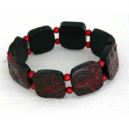 bracelet perles structurés Ingrid rouge