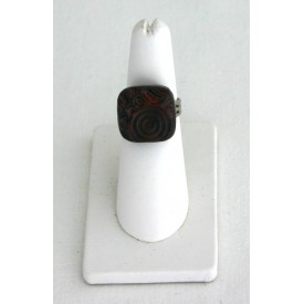 bague perles structurés Ingrid rouge petit modèle bague perles structurés Ingrid rouge petit modèle