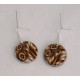 Boucles d'oreille Brune jeu de transparence, fleurs brune grand modèle