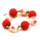 Bracelet perles boules Rozenn - sur fond porcelaine