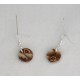 Boucles d'oreille Brune jeu de transparence, fleurs brune petit modèle