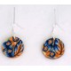 Boucles d'oreille Ma&iuml;lys jeu de transparence, fleurs orange