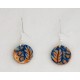Boucles d'oreille Ma&iuml;lys jeu de transparence, fleurs orange