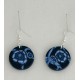 Boucles d'oreille Maïlys fond bleu fleur bleue